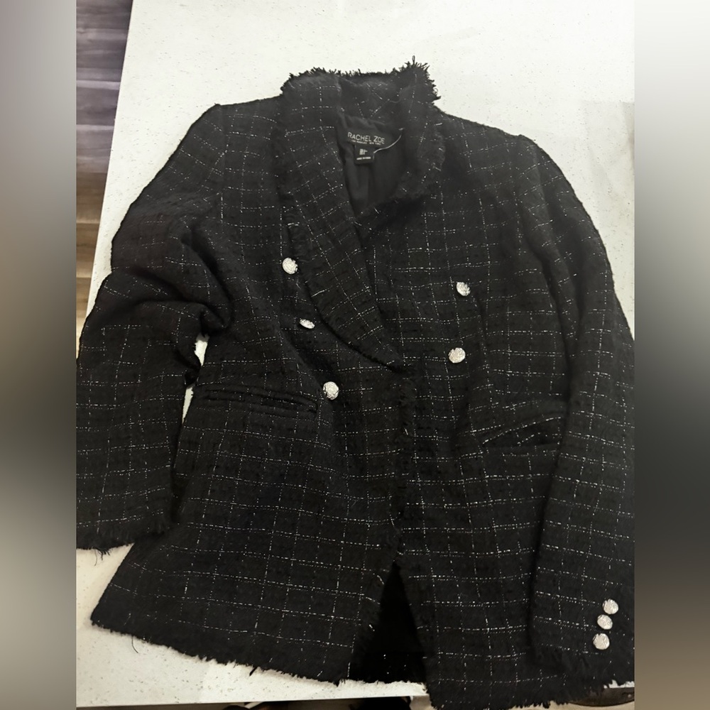 Rachel Zoe Black Checkered Women's Blazer